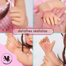 Boneca Bebê Reborn Doce Gatinha 55cm