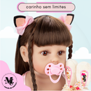 Boneca Bebê Reborn Doce Gatinha 55cm