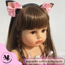 Boneca Bebê Reborn Doce Gatinha 55cm