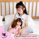 Boneca Bebê Reborn Doce Gatinha 55cm